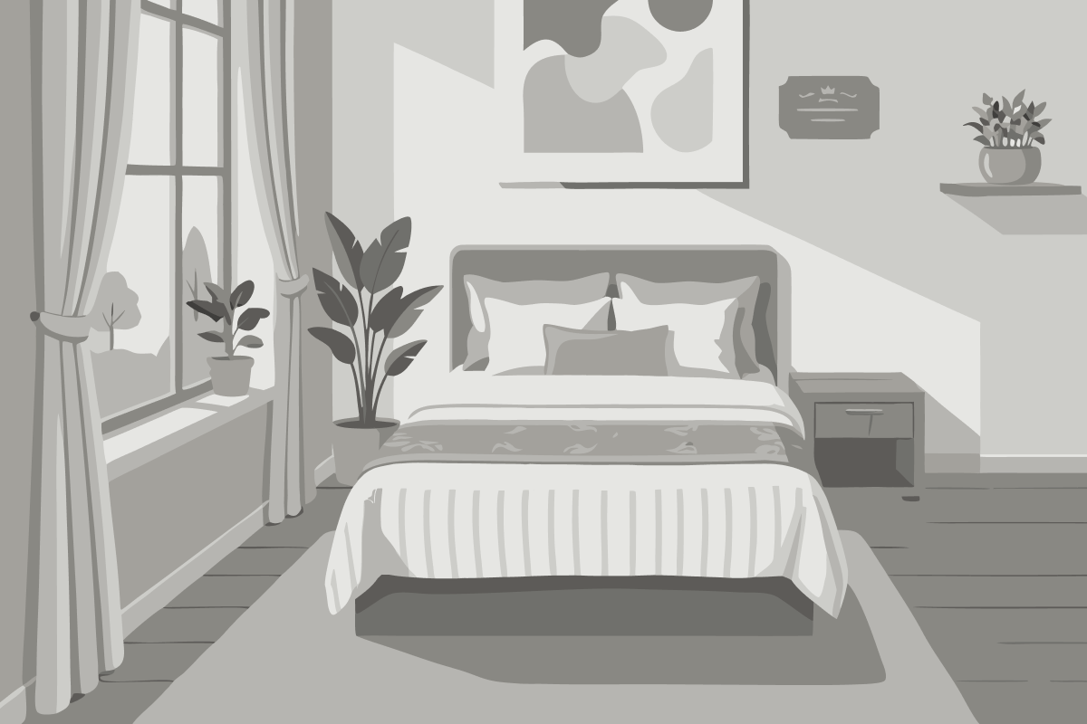 Quarto Queen com 2 Camas Queen-size e Vista do Mar